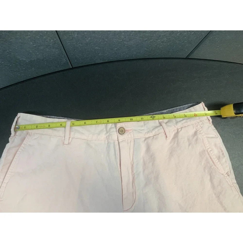 Faherty Cotton/Linen Malibu Short Summer Pink Size 33